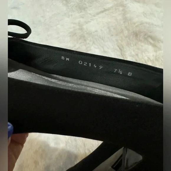 Stuart Weitzman Vintage Bow Rhinestone Heels 80’s 7 1/2 Holiday Sparkle Bridal - Picture 15 of 16